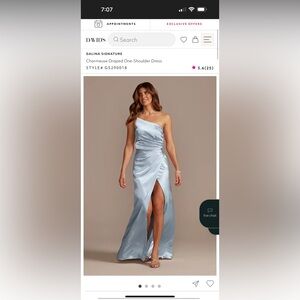 Signature One-Shoulder Silver Dress
